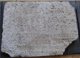frammento di lastra marmorea funeraria