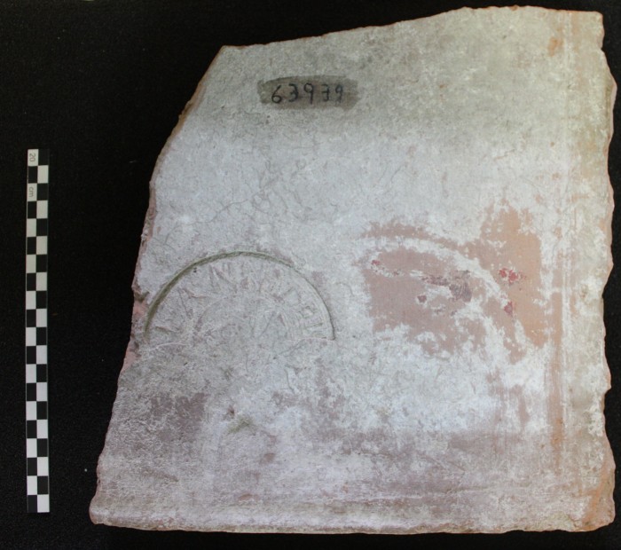 frammento di laterizio di copertura
